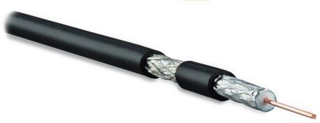 Кабель коаксиальный (RG) coax-rg6-outdoor-500 (500 м) кабель коаксиальный rg-6, 75 ом (тв, sat, catv), жила - 18 awg | 254852 | hyperline купить в Эфир Электро