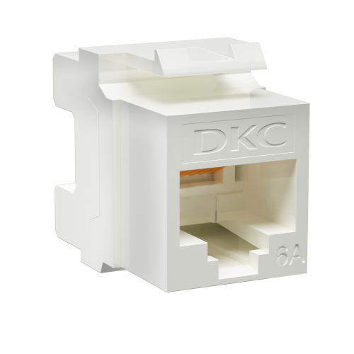 Розетки, адаптеры и модули Keystone модуль keystone rj45 cat6а не экранированный, 180 градусов, белый | rnk6au180wh | dkc купить в Эфир Электро