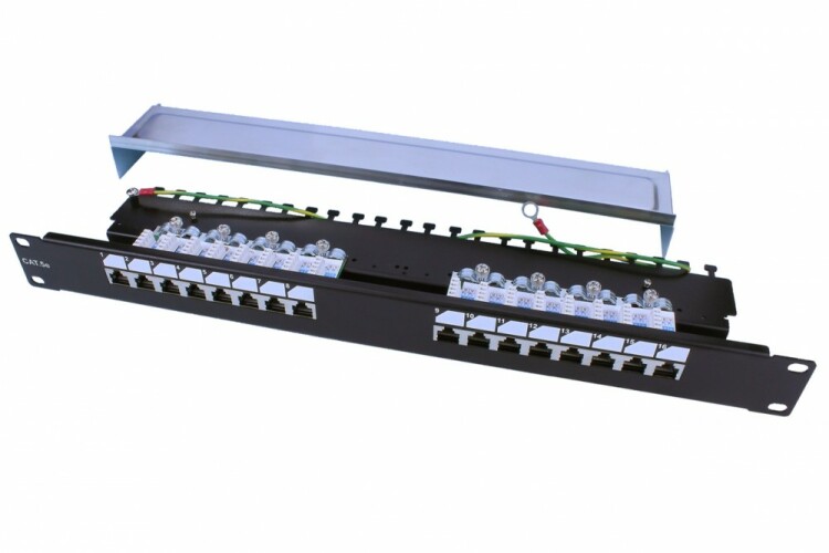Патч-панели патч-панель pp3-19-16-8p8c-c5e-sh-110d 19", 1u, 16 портов rj-45 полн. экран., категория 5e, dual idc, rohs, цвет черный | 246028 | hyperline купить в Эфир Электро
