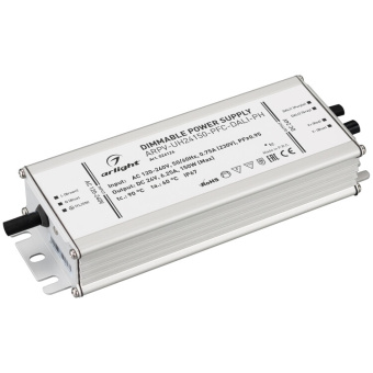 1Ленты светодиодные блок питания arpv-uh24150-pfc-dali-ph (24v, 6.3a, 150w) | 026126 | arlight выгодная цена