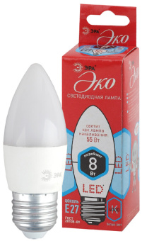1Лампы (источники света) лампа светодиодная red line eco led b35-8w-840-e27 e27 / е27 8вт свеча нейтральный белый свет | б0030021 | эра выгодная цена