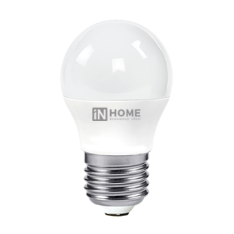1Лампы (источники света) лампа светодиодная led-шар-vc 6вт 230в е27 4000к 540лм | 4690612020532 | in home выгодная цена