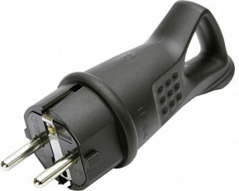 1Разъемы каучуковые rpg16-30-442 вилка угловая с/з, каучук 250в, 16a, ip44, серия одри, черный | 32843 | stekker выгодная цена