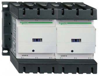 1Коммутационная аппаратура контактор реверс. d 3р, 150 a, но+нз, 380v 50/60 гц, зажим под винт, | lc2d150q7 | schneider electric выгодная цена
