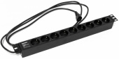 Шкафы и стойки телекоммуникационные 19 блок розеток she19-9sh-2.5iecд. 19" шк., горизонт., 9 розеток schuko(10a), 250в, 482.6x44.4x44.4мм(дхшхв) | 397068 | hyperline выгодная цена