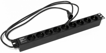 1Шкафы и стойки телекоммуникационные 19 блок розеток she19-9sh-2.5iecд. 19" шк., горизонт., 9 розеток schuko(10a), 250в, 482.6x44.4x44.4мм(дхшхв) | 397068 | hyperline выгодная цена