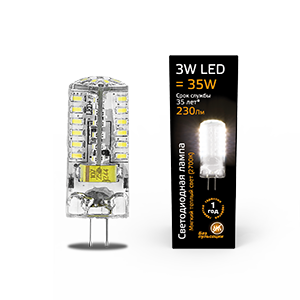 1Лампы (источники света) лампа светодиодная led 3вт g4 ac150-265в 2700к | 107707103 | gauss выгодная цена