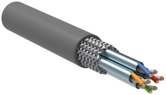 1Кабель витая пара (UTP, FTP) витая пара s/ftp кат.6a 4х2х23awg lszh серый (305м) | lc1-c6a04-621 | itk выгодная цена