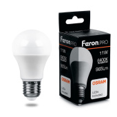 Лампы (источники света) лампа светодиодная .pro lb-1011 шар e27 11w 6400k osram led | 38031 | feron выгодная цена