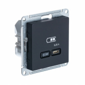Розетки, выключатели, звонки электрические atlasdesign карбон usb розетка тип-c 65w высокоскор.заряд. qc pd | atn001027 | se выгодная цена