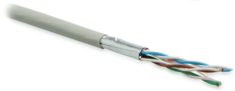 1Кабель витая пара (UTP, FTP) uftp4-c6-p26-in-lszh-gy-500 (500 м) кабель витая пара, экранир. u/ftp, категория 6, 4 пары(26 awg), многожил. (patch) lszh | 236303 | hyperline выгодная цена