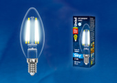 Лампы (источники света) лампа светодиодная led-c35-13w/4000k/e14/cl pls02wh led. "свеча", прозр. серия sky. 4000к . | ul-00005900 | uniel выгодная цена