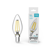 Лампы (источники света) лампа светодиодная basic filament свеча 4,5w 420lm 4100к е14 led 1/10/50 | 1031215 | gauss выгодная цена