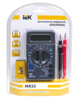 1Измерительное оборудование мультиметр цифровой universal m832 | tmd-2s-832 | iek выгодная цена