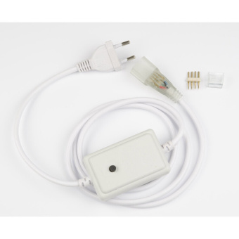 1Ленты светодиодные провод электрический для led лент ucx-sp4/n22 white 1 sticker uls-n22 rgb neon 220в, 8x16мм, 4 контакта. белый | ul-00005799 | uniel выгодная цена
