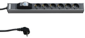 Шкафы и стойки телекоммуникационные 19 блок розеток sht19-6sh-b-2.5euд. 19" шк., горизонт., с автоматическим выкл., 6 розеток schuko(16a), 482.6x44.4x44.4мм(дхшхв) | 26446 | hyperline выгодная цена