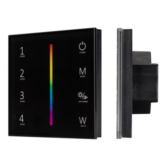 1Ленты светодиодные панель smart-p22-rgbw-g-in black (12-24v, 4x3a, sens, 2.4g) (arlight, ip20 пластик, 5 лет) | 033766 | arlight выгодная цена