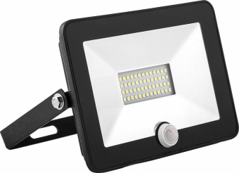 1Прожекторы прожектор светодиодный sfl80-20 с встроенным датчиком 2835smd 20w 6400k ac220v/50hz ip65, черный в компактном корпусе | 29522 | saffit выгодная цена