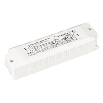 1Ленты светодиодные блок питания arj-sp-30-pfc-dali2 (30w, 550-900 ma) (arlight, ip20 пластик, 5 лет) | 030927 | arlight выгодная цена