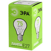 Лампы (источники света) лампа накаливания лон а55/а50-75-230-e27-cl | c0039809 | эра выгодная цена