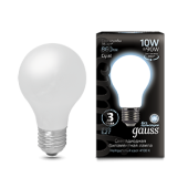 Лампы (источники света) лампа светодиодная black led filament a60 opal e27 10w 860lm 4100к | 102202210 | gauss выгодная цена