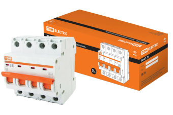 1Модульное оборудование (выключатели, УЗО, АВДТ,  УЗДП) выключатель автоматический четырехполюсный ва47-29 5а b 4,5ка | sq0206-0053 | tdm выгодная цена