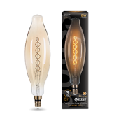Лампы (источники света) лампа светодиодная led vintage filament flexible bt120 8w e27 120*420mm amber 620lm 2400k 1/10 | 156802008 | gauss выгодная цена