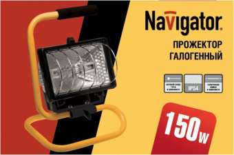 1Прожекторы прожектор галогенный ио nfl-ph2-150-r7s/bly 150вт ip54 переноска | 94605 | navigator выгодная цена