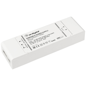 1Ленты светодиодные блок питания arv-sn24075-triac (24v, 3.125a, 75w) (arlight, ip20 пластик, 3 года) | 030935 | arlight выгодная цена