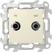 Розетки, выключатели, звонки электрические simon 24 сл. кость розетка tv-sat одиночная | 2410487-031 | simon выгодная цена