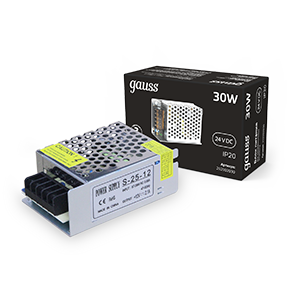 1Ленты светодиодные блок питания 30w 24v ip20 1/140 | 202002030 | gauss выгодная цена
