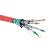 Кабель витая пара (UTP, FTP) кабель cat 6a, f/ftp, нг(а)-frhf, бухта 500м, красный | rn6affa04rd | dkc выгодная цена