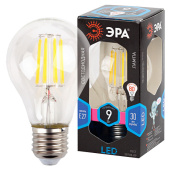 Лампы (источники света) лампа светодиодная f-led a60-9w-840-e27 (филамент, груша, 9вт, нейтр., е27) | б0043434 | эра выгодная цена