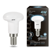 Лампы (источники света) лампа светодиодная led 4вт e14 220в 4100к reflector r39 | 106001204 | gauss выгодная цена