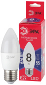 Лампы (источники света) лампа светодиодная эко led b35-8w-865-e27 r (диод, свеча, 8вт, хол, e27) | б0045342 | эра выгодная цена