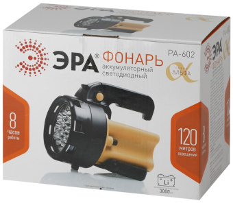 1Фонари фонарь прожекторный 19хled pa-602 аккумулятор альфа | б0031033 | эра выгодная цена