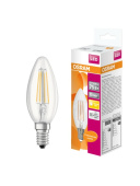 Лампы (источники света) лампа светодиодная филаментная led star classic b 6w, прозрачная колба, е14 ledsclb75 6w/827 230v fil e1410x1ru | 4058075217805 | osram выгодная цена