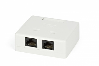 1Розетки, адаптеры и модули Keystone розетка компьютерная sb2-2-8p8c-c5e-wh rj-45(8p8c), категория 5e, двойная, внешняя, dual idc. | 28062 | hyperline выгодная цена