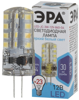 1Лампы (источники света) лампа светодиодная led-jc-3w-12v-840-g4 | б0033194 | эра выгодная цена
