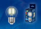 Лампы (источники света) лампа светодиодная led-g45-6w/ww/e27/cl pls02wh led. "шар", прозр.3000к серия sky | ul-00000196 | uniel выгодная цена