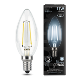 Лампы (источники света) лампа светодиодная black led filament свеча e14 11w 750lm 4100к | 103801211 | gauss выгодная цена
