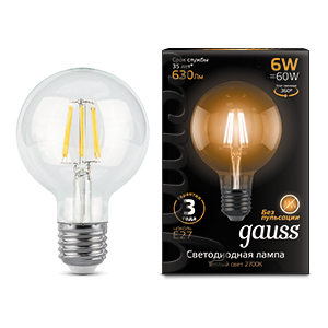 1Лампы (источники света) лампа светодиодная led 6вт e27 220в 2700к | 105802106 | gauss выгодная цена