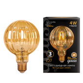 Лампы (источники света) лампа светодиодная filament g100 4w 380lm 2400к е27 golden baloon led 1/20 | 147802004 | gauss выгодная цена