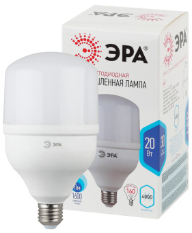 1Лампы (источники света) лампа светодиодная led 20вт е27 220в 4000к smd power | б0027001 | эра выгодная цена