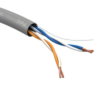 1Кабель витая пара (UTP, FTP) кабель витая пара u/utp 2x2x24 awg cat5e cca pvc 305м simple (2/30) | б0044433 | эра выгодная цена
