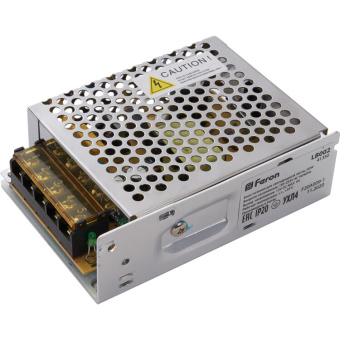 1Ленты светодиодные трансформатор электронный для светодиодной ленты lb002 60w 12v 110*78*36мм (драйвер) | 41350 | feron выгодная цена