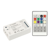 Ленты светодиодные контроллер arl-4022-rgbw white (5-24v, 4x4a, пду 24кн, rf) (arlight, ip20 пластик, 3 года) | 032358 | arlight выгодная цена