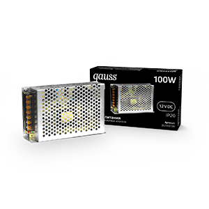 1Ленты светодиодные блок питания для светодиодной ленты led strip ps 100w 12v ip20 | 202003100 | gauss выгодная цена