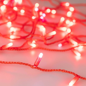 1Ленты светодиодные светодиодная гирлянда ard-string-classic-10000-red-100led-milk-flash red (230v, 7w) (ardecoled, ip65) | 031195 | arlight выгодная цена