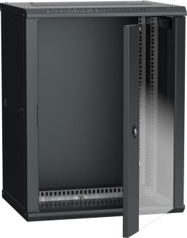 1Шкафы и стойки телекоммуникационные 19 шкаф linea w 18u 600x450 мм дверь стекло, ral9005 | lwr5-18u64-gf | itk выгодная цена